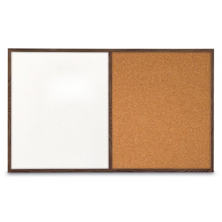 United Visual Products Single Door Radius Corkboard, 36"x36", Sat, UV7002RC-SATIN-CORK UV7002RC-SATIN-CORK